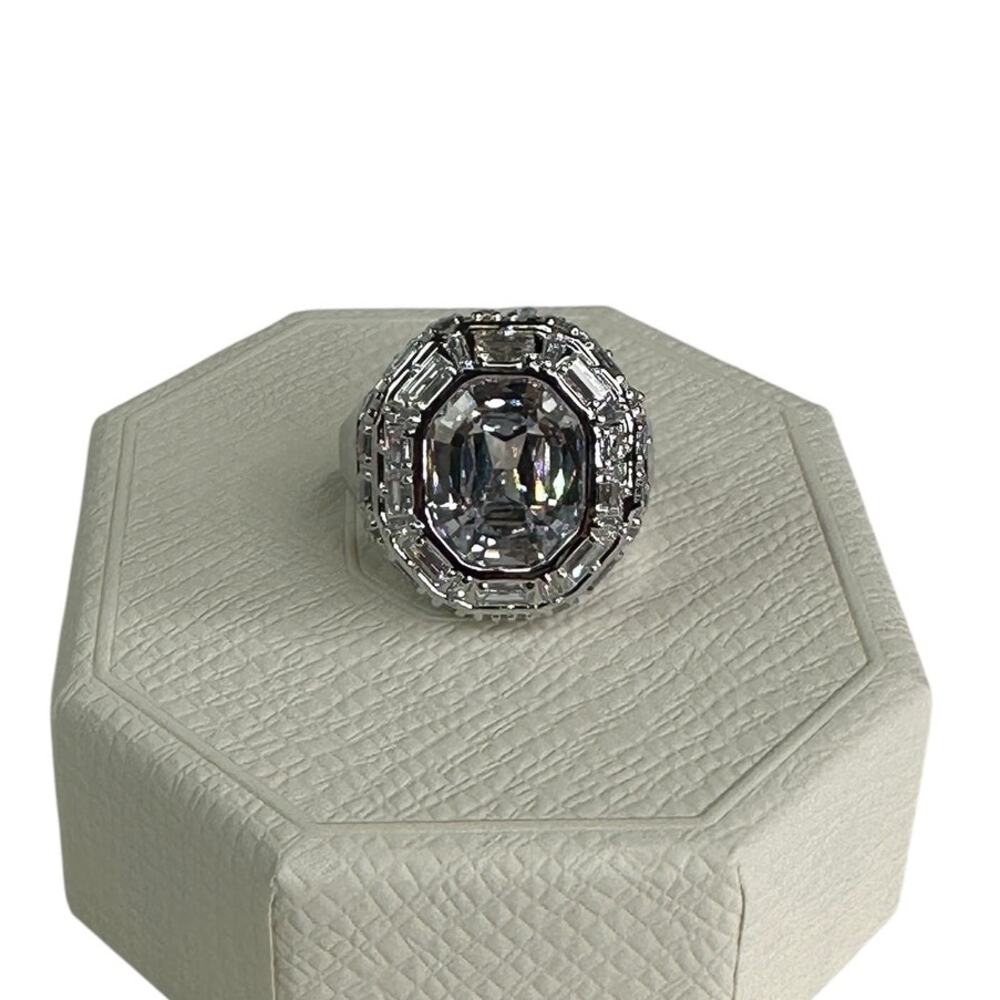 Swarovski Mesmera cocktail ring Octagon cut, White, Rhodium plated 58 / 8